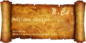 Módos Csilla névjegykártya