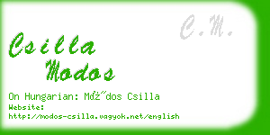 csilla modos business card